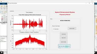 MATLAB speech Enhancement using Filters GUI [upl. by Carrew]