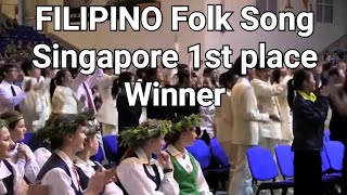 Singapore With Philippine Song ROSAS PANDAN 1st Place Winner [upl. by Pronty]