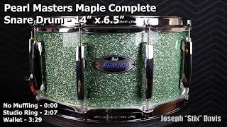 Pearl Masters Maple Complete Snare Drum  14quot x 65quot [upl. by Oler531]