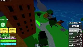 Mastering Barrier fruit in Blox Fruits [upl. by Morette443]