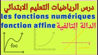 les fonctions numériques  fonction affine درس الرياضيات التعليم الابتدائي الدالة التالفية [upl. by Nyram454]