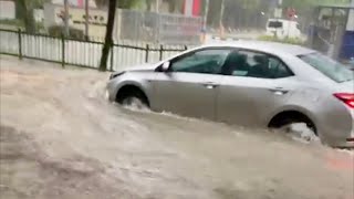 Flooding in Singapore on 28 Nov 2023 due to heavy rains islandwide [upl. by Brunk]