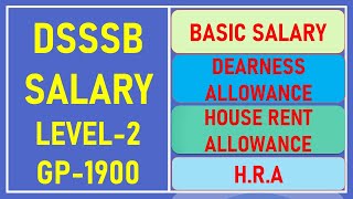 DSSSB GRADE PAY 1900 SALARY  DSSSB LEVEL 2 SALARY  DSSSB SALARY  DSSSB LEVEL2 IN HAND SALARY [upl. by Devina]