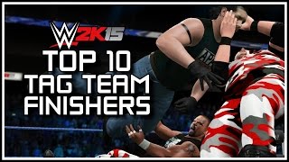 WWE 2K15  Top 10 Tag Team Finishers WWE 2K15 Top 10 Tag Team Moves Countdown [upl. by Messing374]