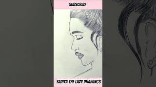 How to draw Side face girl drawing 🎀 girldrawing shorts pencildrawing [upl. by Inajna]