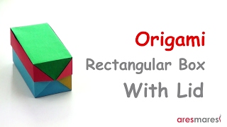 Origami Rectangular Box with Lid easy  modular [upl. by Ahtennek]