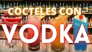 🚀4 COCTELES CON VODKA 2  BARTENDER🚀  TRAGOS FACILES CON VODKA [upl. by Nnayr]