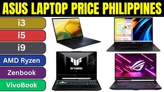 Asus Laptop Price Philippines 2024  i3 i5 i9 Zenbook VivoBook AMD Ryzen [upl. by Kraft]