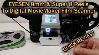 Eyesen 8mm amp Super 8 Reels to Digital MovieMaker Film Scanner Converter M127B Full Review Tutorial [upl. by Eryn]