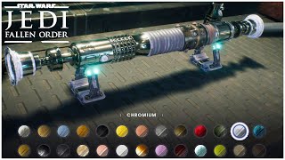 Every LIGHTSABER CUSTOMIZATION Option in the Game  Star Wars Jedi Fallen Order [upl. by Goff128]