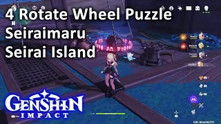 4 Rotate Wheel Puzzle Seiraimaru Seirai Island Genshin Impact [upl. by Hacim]