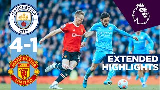 DE BRUYNE AND MAHREZ TURN MANCHESTER BLUE  MAN CITY 41 MAN UTD  EXTENDED HIGHLIGHTS [upl. by Aihsel]