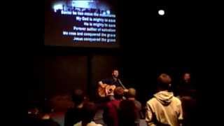 Mighty to Save  Hillsong Acoustic w cajon [upl. by Mas]