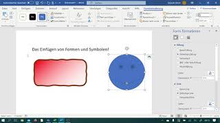 Word Einfügen von Formen und Piktogrammen [upl. by Anauqed]