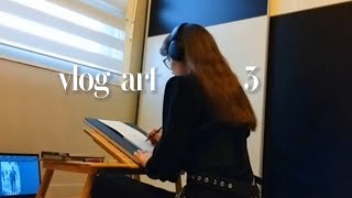 VLOG ART 3  acrylique peinture à lhuile et partiels [upl. by Doowyah22]