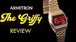 REVIEW Armitron Griffy Retro Vintage LED Digital Watch 408475BRGP [upl. by Maddie]