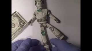 origami dollar bill doll [upl. by Ennoval]