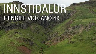 SURREAL INNSTIDALUR VALLEY 🌋 Hengill Volcano Iceland by Drone 4K [upl. by Aenat546]