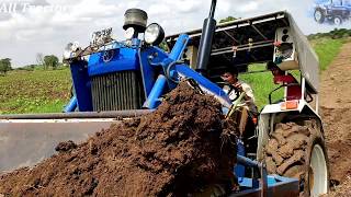 ट्रैक्टर डोजर new Holland 3630 super level dozer work in a mud [upl. by Baxie]