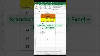 How to Calculate Standard Deviation STDEVS  STDEVP in Excel ‼️ shorts ytshorts ytviral [upl. by Adoc]