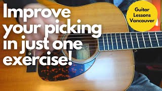 Flatpicking Friday Exercise  Improve your picking in one exercise [upl. by Ihskaneem]