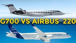 Comparing Gulfstream 700 vs Airbus A220 Which Business Private Jet is Worth the Money [upl. by Htebsil13]