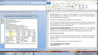 HOW TO DO AND INTERPRET QUANTILE REGRESSION  EVIEWS [upl. by Alya438]