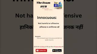 Innocuous Meaning in Hindi  Innocuous ka matlab kya hota hai  Synonyms Antonyms Examples  Vocab [upl. by Asiil]