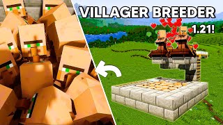 BEST VILLAGER BREEDER FARM FOR ANY WORLD In Minecraft 121 [upl. by Jeanna]