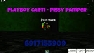 Playboy Carti  Pissy Pamper Roblox ID FULL SONG no longer working d [upl. by Aloek]