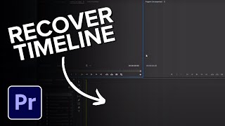 Timeline Missing in Premiere Pro Easy Fix [upl. by Nlyak299]