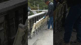 Demolding process of railing pouring mortar [upl. by Alla]