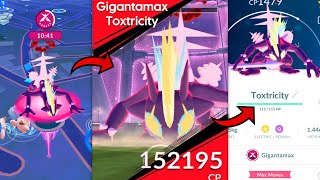 NEW GIGANTAMAX TOXTRICITY RAID Max BATTLE in Pokemon GO [upl. by Ardnoyek768]