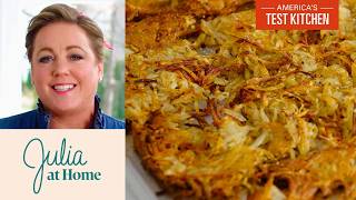 Bring Waffle House to Your Kitchen with These Crispy Hash Browns  Julia At Home S3 E2 [upl. by Firestone]