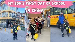 My Son’s First Day of Real School IN CHINA 🇨🇳 emotional  Wildan Ne Chinese Seekh li 😂 [upl. by Anirehtak427]