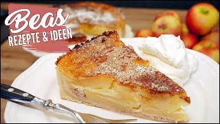 Apfelkuchen mit karamellisiertem Sahneguss backen  Rezept [upl. by Irihs]