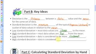 53 lesson 1 part A  part C Standard Deviation [upl. by Ashbaugh260]