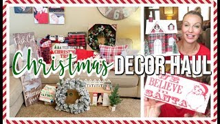 HUGE CHRISTMAS DECOR HAUL 2018  TARGET KIRKLANDS WALMART amp HOBBY LOBBY [upl. by Tristas151]