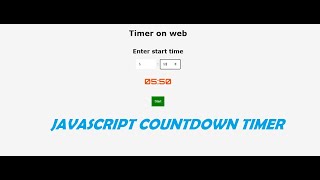 HTML CSS JS countdown timer with alarm [upl. by Zanahs183]