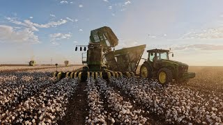 West Texas Irrigated Cotton Harvest amp One Wild Ride [upl. by Dorej]