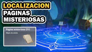 ✨LOCALIZACION DE TODAS LAS PAGINAS MISTERIOSAS  MISION DE MUNDO Y PUZZLES   GENSHIN IMPACT 40 [upl. by Oryaj]