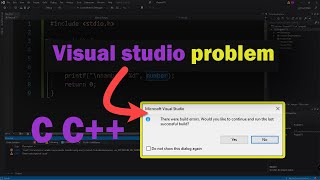 visual studio  Solve the problem There were build errors [upl. by Lazos]