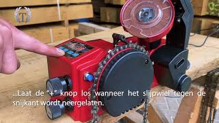 Automatische kettingslijpmachine voor uw motorkettingzaag kettingen [upl. by Eenoj717]