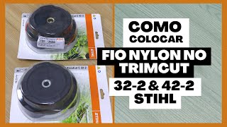 TROCANDO FIO NYLON DO CARRETEL TRIMCUT 322 amp 422 STIHL [upl. by Yarb654]