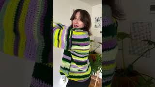 colorful freehand crochet sweater 🌷 [upl. by Tabbie]