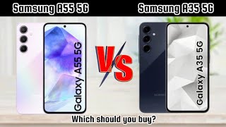 Samsung Galaxy A55 5G Vs Samsung Galaxy A35 5G Full Comparison with full details  A53 5g vs A55 5g [upl. by Ermengarde960]