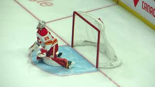 Jacob Markstrom warms up during the Flames  Senators hockey game [upl. by Rotow]