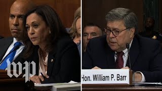 Watch Harris grill Barr during Senate hearing It’s clear you have not looked at the evidence [upl. by Tanberg]