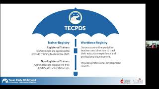 Webinar Texas Early Childhood Professional Development System TECPDS for ECE Administrators [upl. by Kosel]