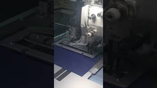 RAMBO RM900S Automatic pocket welting machine with laser cutter pocket welting with zipper [upl. by Auqinat857]